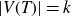 StartAbsoluteValue upper V left parenthesis upper T right parenthesis EndAbsoluteValue equals k