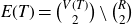 upper E left parenthesis upper T right parenthesis equals StartBinomialOrMatrix upper V left parenthesis upper T right parenthesis Choose 2 EndBinomialOrMatrix minus StartBinomialOrMatrix upper R Choose 2 EndBinomialOrMatrix