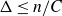 normal upper Delta less than or equals n divided by upper C