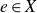 e element of upper X