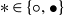 asterisk element of StartSet ring comma bullet EndSet