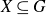upper X subset of or equal to upper G