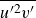 ModifyingAbove u Superscript prime 2 Baseline v prime With bar