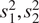 s 1 squared comma s 2 squared
