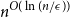 n Superscript upper O left parenthesis ln left parenthesis n divided by epsilon right parenthesis right parenthesis