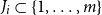 upper J Subscript i Baseline subset of StartSet 1 comma ellipsis comma m EndSet