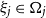 xi Subscript j Baseline element of normal upper Omega Subscript j