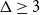 normal upper Delta greater than or equals 3