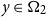 y element of bold upper Omega 2