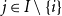 j element of upper I minus StartSet i EndSet