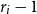 r Subscript i Baseline minus 1