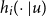 h Subscript i Baseline left parenthesis dot vertical bar u right parenthesis