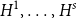 upper H Superscript 1 Baseline comma ellipsis comma upper H Superscript s