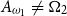 upper A Subscript omega 1 Baseline not equals bold upper Omega 2