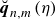ModifyingAbove bold italic q With breve Subscript n comma m Baseline left parenthesis eta right parenthesis