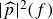 StartAbsoluteValue ModifyingAbove p With caret EndAbsoluteValue squared left parenthesis f right parenthesis