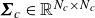 bold italic upper Sigma Subscript c Baseline element of double struck upper R Superscript upper N Super Subscript c Superscript times upper N Super Subscript c