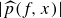 StartAbsoluteValue ModifyingAbove p With caret left parenthesis f comma x right parenthesis EndAbsoluteValue