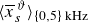 left angle bracket x overbar Subscript s Superscript theta Baseline right angle bracket Subscript StartSet 0 comma 5 EndSet kHz