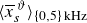 left angle bracket x overbar Subscript s Superscript theta Baseline right angle bracket Subscript StartSet 0 comma 5 EndSet kHz