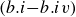 left parenthesis b period i minus b period i v right parenthesis