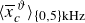 left angle bracket x overbar Subscript c Superscript theta Baseline right angle bracket Subscript StartSet 0 comma 5 EndSet kHz