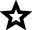 Hollow five-pointed star symbol outlined in black.