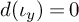 d left parenthesis iota Subscript y Baseline right parenthesis equals 0
