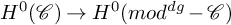 upper H Superscript 0 Baseline left parenthesis script upper C right parenthesis right arrow upper H Superscript 0 Baseline left parenthesis m o d Superscript d g Baseline minus script upper C right parenthesis