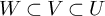 upper W subset of upper V subset of upper U