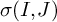 sigma left parenthesis upper I comma upper J right parenthesis