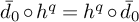 d overbar Subscript 0 Baseline ring h Superscript q Baseline equals h Superscript q Baseline ring d overbar Subscript 0