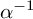 alpha Superscript negative 1