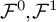 script upper F Superscript 0 Baseline comma script upper F Superscript 1