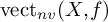 vect Subscript n v Baseline left parenthesis upper X comma f right parenthesis