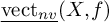 ModifyingBelow vect Subscript n v Baseline With quotation dash left parenthesis upper X comma f right parenthesis