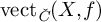 vect Subscript ModifyingAbove italic upper C With italic caron Baseline left parenthesis upper X comma f right parenthesis