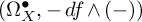 left parenthesis normal upper Omega Subscript upper X Superscript bullet Baseline comma minus d f and left parenthesis minus right parenthesis right parenthesis
