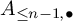 upper A Subscript less than or equals n minus 1 comma bullet