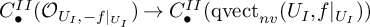 upper C Subscript bullet Superscript upper I upper I Baseline left parenthesis script upper O Subscript upper U Sub Subscript upper I Subscript comma negative f vertical bar Sub Subscript upper U Sub Sub Subscript upper I Sub Subscript Subscript Baseline right parenthesis right arrow upper C Subscript bullet Superscript upper I upper I Baseline left parenthesis qvect Subscript n v Baseline left parenthesis upper U Subscript upper I Baseline comma f vertical bar Subscript upper U Sub Subscript upper I Subscript Baseline right parenthesis right parenthesis