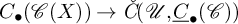 upper C Subscript bullet Baseline left parenthesis script upper C left parenthesis upper X right parenthesis right parenthesis right arrow ModifyingAbove italic upper C With italic caron left parenthesis script upper U comma ModifyingBelow upper C With quotation dash Subscript bullet Baseline left parenthesis script upper C right parenthesis right parenthesis