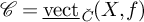 script upper C equals ModifyingBelow vect With quotation dash Subscript ModifyingAbove italic upper C With italic caron Baseline left parenthesis upper X comma f right parenthesis