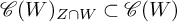 script upper C left parenthesis upper W right parenthesis Subscript upper Z intersection upper W Baseline subset of script upper C left parenthesis upper W right parenthesis