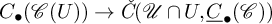 upper C Subscript bullet Baseline left parenthesis script upper C left parenthesis upper U right parenthesis right parenthesis right arrow ModifyingAbove italic upper C With italic caron left parenthesis script upper U intersection upper U comma ModifyingBelow upper C With quotation dash Subscript bullet Baseline left parenthesis script upper C right parenthesis right parenthesis