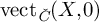 vect Subscript ModifyingAbove italic upper C With italic caron Baseline left parenthesis upper X comma 0 right parenthesis