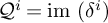script upper Q Superscript i Baseline equals im left parenthesis delta Superscript i Baseline right parenthesis