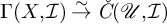 normal upper Gamma left parenthesis upper X comma script upper I right parenthesis ModifyingAbove right arrow With tilde ModifyingAbove italic upper C With italic caron left parenthesis script upper U comma script upper I right parenthesis