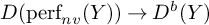upper D left parenthesis perf Subscript n v Baseline left parenthesis upper Y right parenthesis right parenthesis right arrow upper D Superscript b Baseline left parenthesis upper Y right parenthesis