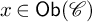 x element of sans serif upper O b left parenthesis script upper C right parenthesis