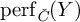 perf Subscript ModifyingAbove italic upper C With italic caron Baseline left parenthesis upper Y right parenthesis